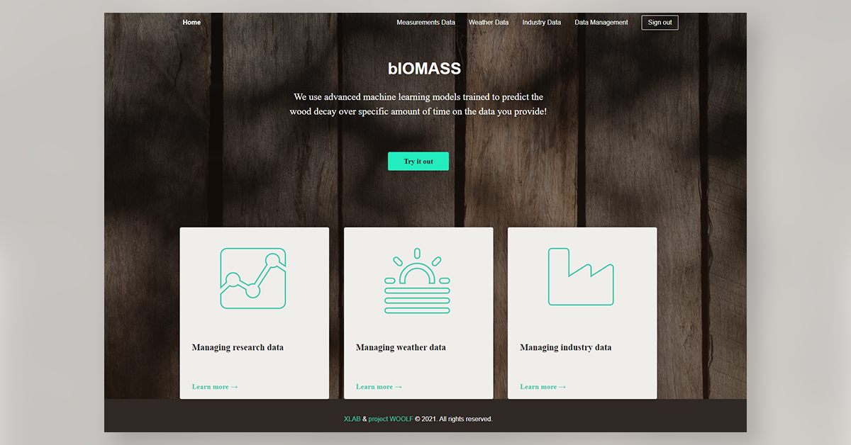 Monitor the quality and lifespan of your wood with bIOMASS solution.