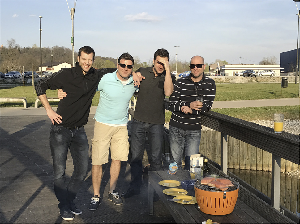 Barbecuing at the pond is a long-standing XLAB tradition.